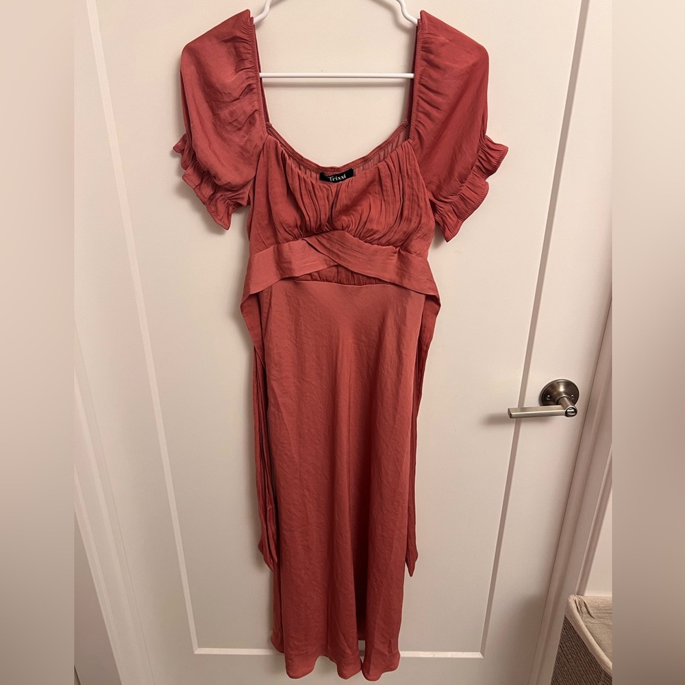 Satin like dress